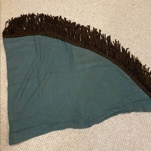 Tasha Polizzi Earthy Green and Brown suede tassel
Scarf